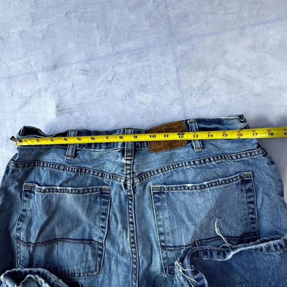 Vintage Old Navy Blue Jeans Men's 36x30 Blue Denim Cotton Wide Leg Loose Fit